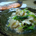 こみみなぞう's cooksnap of when they made ほたてのヒモと三つ葉のおひたし.