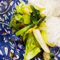 あたむ❤189's cooksnap of when they made ■糖質制限■小松菜キャベツ簡単梅おかか味.