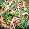 omiso's cooksnap of when they made キノコとインゲンのニンニクバター醤油炒め.