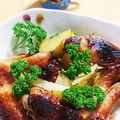 kiyo4165's cooksnap of when they made 鶏手羽先・じゃがいもの蜂蜜オーブン焼き.