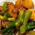 Macaw's cooksnap of when they made 牛肉 新じゃが のピリ辛炒め.