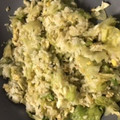 羊めぇめぇ's cooksnap of when they made 包丁いらず！鮭フレークとレタスの炒飯.