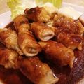 Chicocoσ's cooksnap of when they made 簡単とろーり♡もっちーず肉巻き.