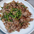 oimohan's cooksnap of when they made 豆苗の青椒肉絲.
