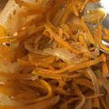なか子's cooksnap of when they made 人参と玉ねぎのレンジ蒸し☆きんぴら風！？.