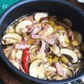 ogwmzk's cooksnap of when they made ◎マッシュルーム◎ベーコンのアヒージョ.