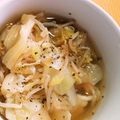 NGWT's cooksnap of when they made 野菜たっぷりもやしとキャベツの春雨スープ.