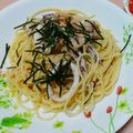 たーちょこ's cooksnap of when they made 「旨い！」が出るタラコとイカのパスタ.