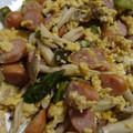 gugu☆guun's cooksnap of when they made めんつゆで簡単！アスパラとしめじの卵炒め.