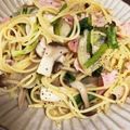 まどちゃんママ☆'s cooksnap of when they made レンジで簡単！和風きのこパスタ.