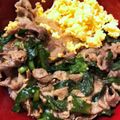 清水の嫁's cooksnap of when they made レンジで簡単！豚にらピリ辛丼.