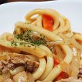 リラックマ1's cooksnap of when they made ごま油が食欲をそそる★焼きうどん.