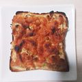 ru⌒u☆'s cooksnap of when they made ☆お好み焼き風トースト☆.