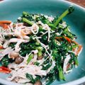 min_mama's cooksnap of when they made 春菊ときのこのナムル.
