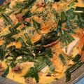 chef RIE's cooksnap of when they made ニラ玉豆腐☆豚バラ入り.