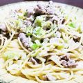みっちみっちみっち's cooksnap of when they made 簡単☆美味☆豚バラとねぎのクリームパスタ.