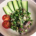 caruga's cooksnap of when they made 鰯のなめろう☆.