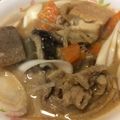 yonhaonma's cooksnap of when they made 山形県民による豚肉味噌味の庄内風芋煮.