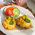 タムちん☆'s cooksnap of when they made お花のたまごサラダパン＊イースターお花見.