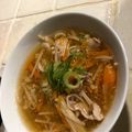 Hirorinaki's cooksnap of when they made 豚しゃぶベジヌードルスープ.