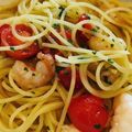 モコ1216's cooksnap of when they made えび・プチトマト・バジルのパスタ.