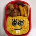 桂畑丸's cooksnap of when they made まんまる〜♡なスポンジボブ♪キャラ弁.