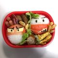 桂畑丸's cooksnap of when they made キャラ弁　ビリリダマ＆マルマイン弁当.