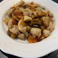 クック3BA6M0☆'s cooksnap of when they made 鶏もも肉と茄子の甘酢炒め.