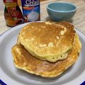 肉は全部好き's cooksnap of when they made お餅リメイク、モチモチパンケーキ.