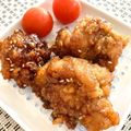 emicos's cooksnap of when they made 鶏肉の唐揚げ甘辛ダレ.