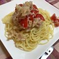 moiaussi's cooksnap of when they made まぜまぜ簡単✨ママのトマト冷製パスタ.