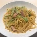 クックQMA8DP☆'s cooksnap of when they made キャベツとベーコンの和風カルボナーラ.