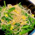 わたるのはは's cooksnap of when they made 子供もOK！菜花ともやしのさっぱりナムル.