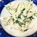 みしゅぽん's cooksnap of when they made 簡単副菜★鶏胸肉ときゅうりのマヨわさ和え.