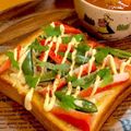 中村ベーカリー's cooksnap of when they made かにかまとスナップエンドウの和トースト.