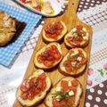 ﾋﾟﾝｸ☆ﾏｶﾛﾝ's cooksnap of when they made サーモンとクリームチーズのブルスケッタ.