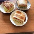 chikinda's cooksnap of when they made カレー味☆スパイシーコロッケサンド♪.