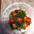 クックX78LEZ☆'s cooksnap of when they made ミニトマトとほうれん草のナムル.