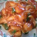 cobo♪'s cooksnap of when they made 新玉ねぎとピーマンで酢えび☆.