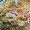 cook☆ito's cooksnap of when they made 長ネギの和風マヨ醤油スパゲッティ.