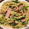 KUUUUUUMIN's cooksnap of when they made ほうれん草とベーコンのペペロンチーノ♡.