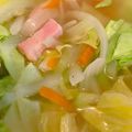 ルゥpan's cooksnap of when they made ベーコンとたっぷりキャベツのスープ.