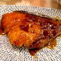 クックUR1SUQ☆'s cooksnap of when they made 簡単なのにメインになるブリの照り焼き.