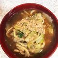 ほしちゃろ's cooksnap of when they made 豚挽肉ともやし・白菜の煮込みうどん味噌味.
