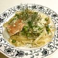 mammamiwa♪'s cooksnap of when they made 鮭のクリームソース・パスタ.