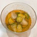 ゆにこーん☆'s cooksnap of when they made らっきょ漬けにきゅうりで✿楽々酢の物.