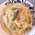 ♡maixxtm♡'s cooksnap of when they made 簡単うまうまアスパラとベーコンのパスタ♪.