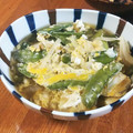 低カロ探検隊's cooksnap of when they made さやえんどうと新玉ねぎの卵とじ♪.