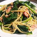 ☆たこぷー☆'s cooksnap of when they made ベーコンとほうれん草の和風にんにくパスタ.