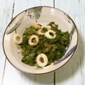 おはなすき's cooksnap of when they made 蕪の葉と竹輪のおかか醤油和え.